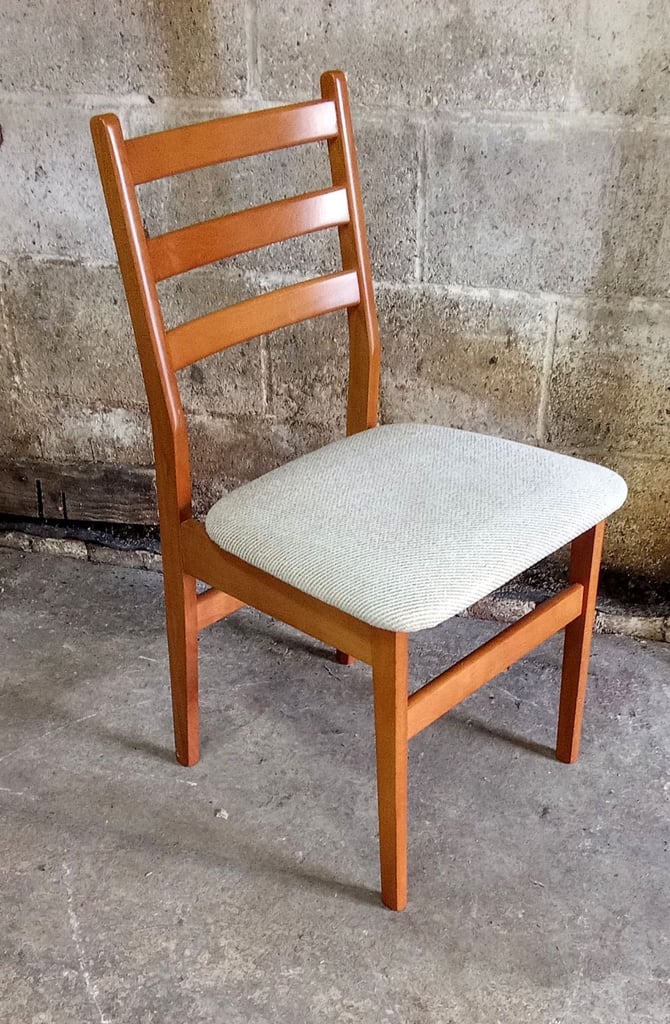 2 teak dining chairs 