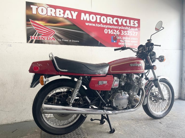 SUZUKI GS1000 DOHC CLASSIC IN RED 1979 TAX & MOT EXEMPT 1979 T REG