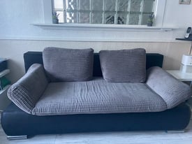 Black grey storage sofa bed