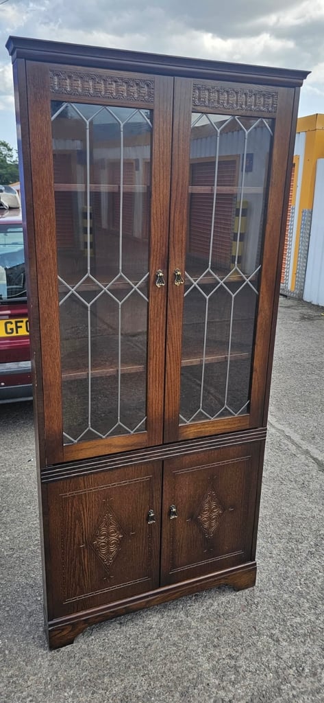 Vintage oak corner unit 