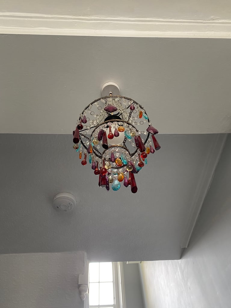 image for Vintage Ceiling Ornate Chandelier Glass crystals