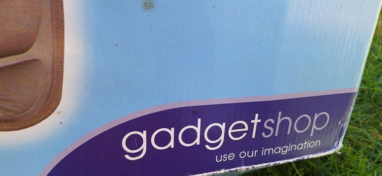 Massager pad can use in car or inside house its used one time in box but the box a little worn 