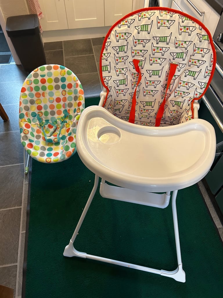High Chair and bouncer