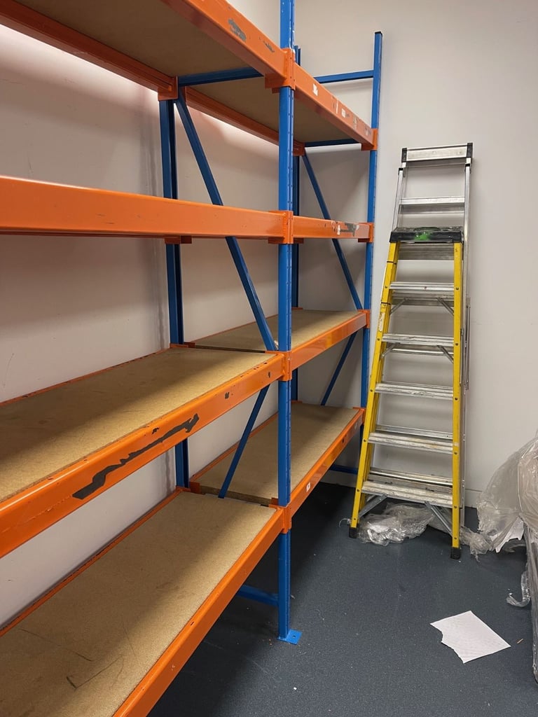 Used Linked Heavy Duty Racking Shelving by 2.400mm Tall x 1220mm Wide 400mm Deep - Open to offers