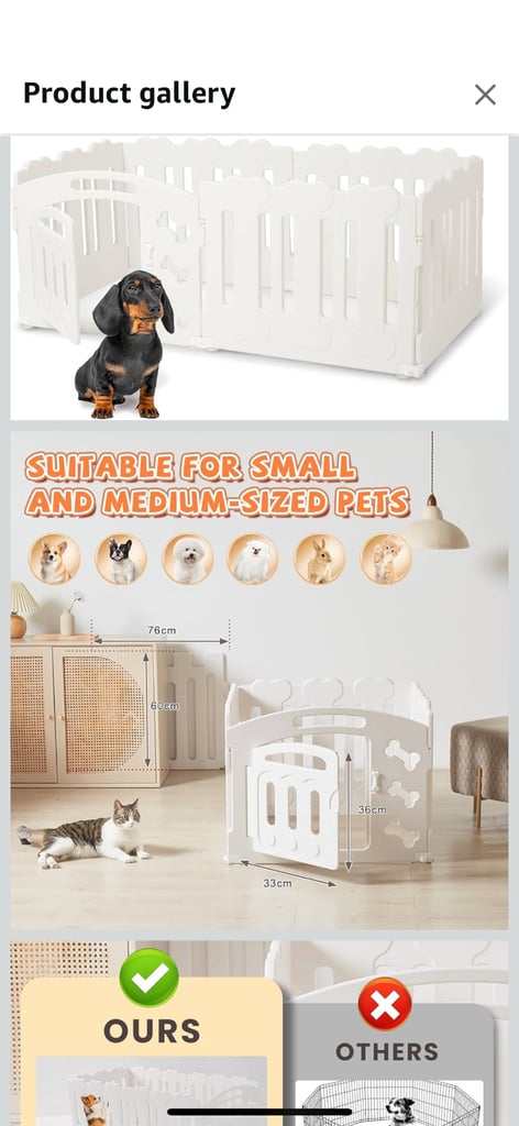 Dog Playpen Expandable Puppy Pen