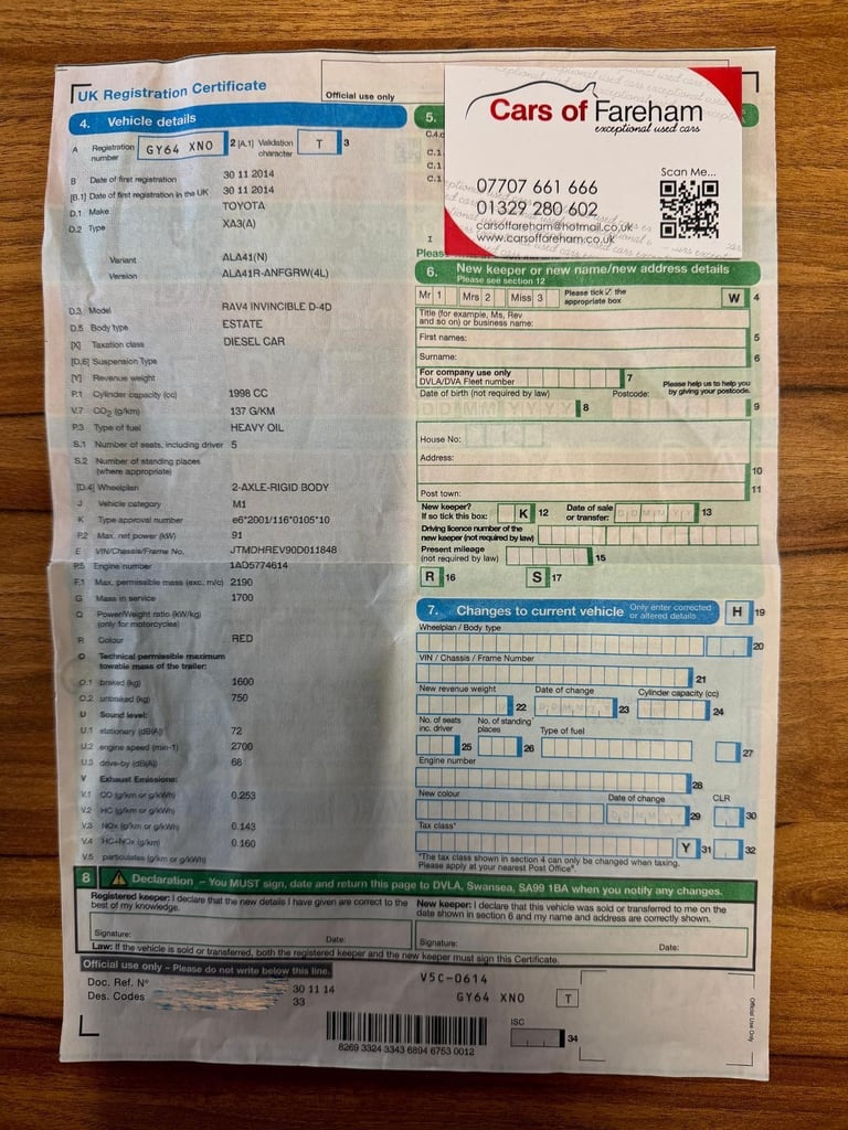 Toyota RAV4 2.0 D-4D Invincible 4WD 5dr DIESEL MANUAL 2014/64