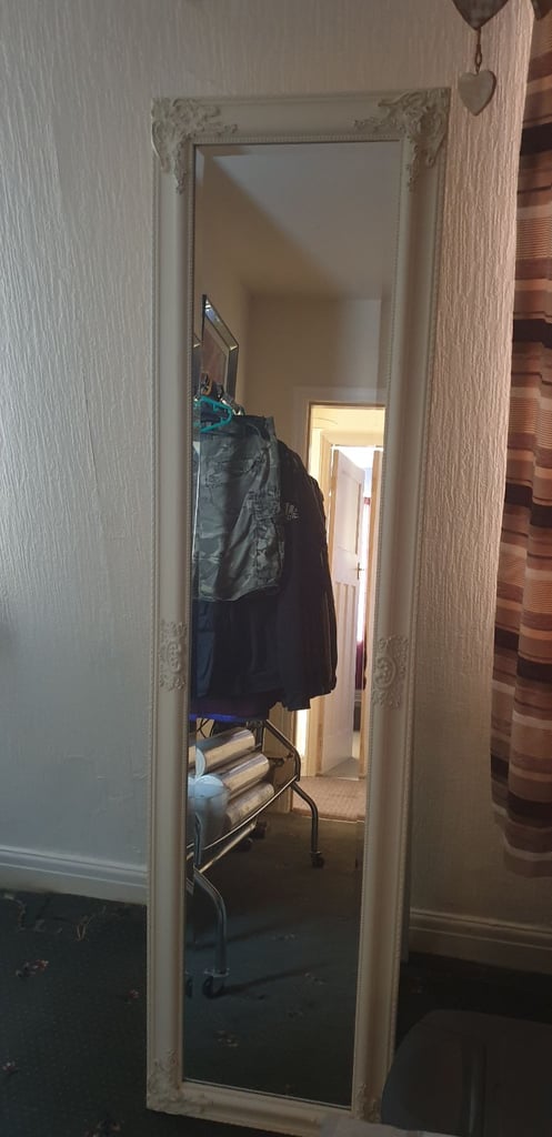 image for Free standing mirror brandnew white