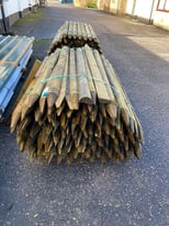 Half Round 5ft 6inch Treated Timber Stake 