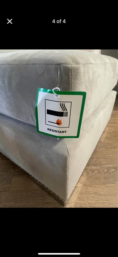 Champagne foot stool as new 