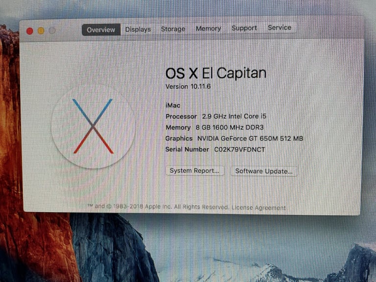 image for 2013 iMac 2.9Ghz i5, 8Gb Ram