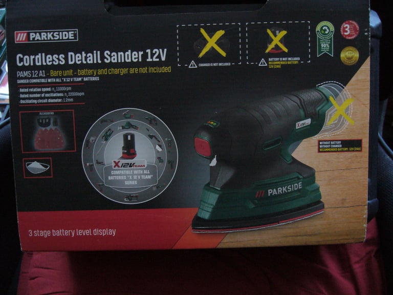 Parkside cordless 12v detail sander