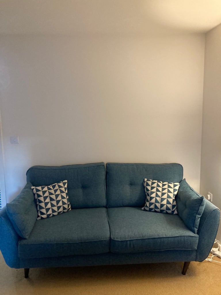 image for French connection DFS teal 3 seater sofa 