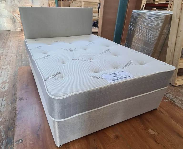 image for Awesome Price – Double Divan Bed, Optional Mattress, Storage Drawers, Same Day Delivery 