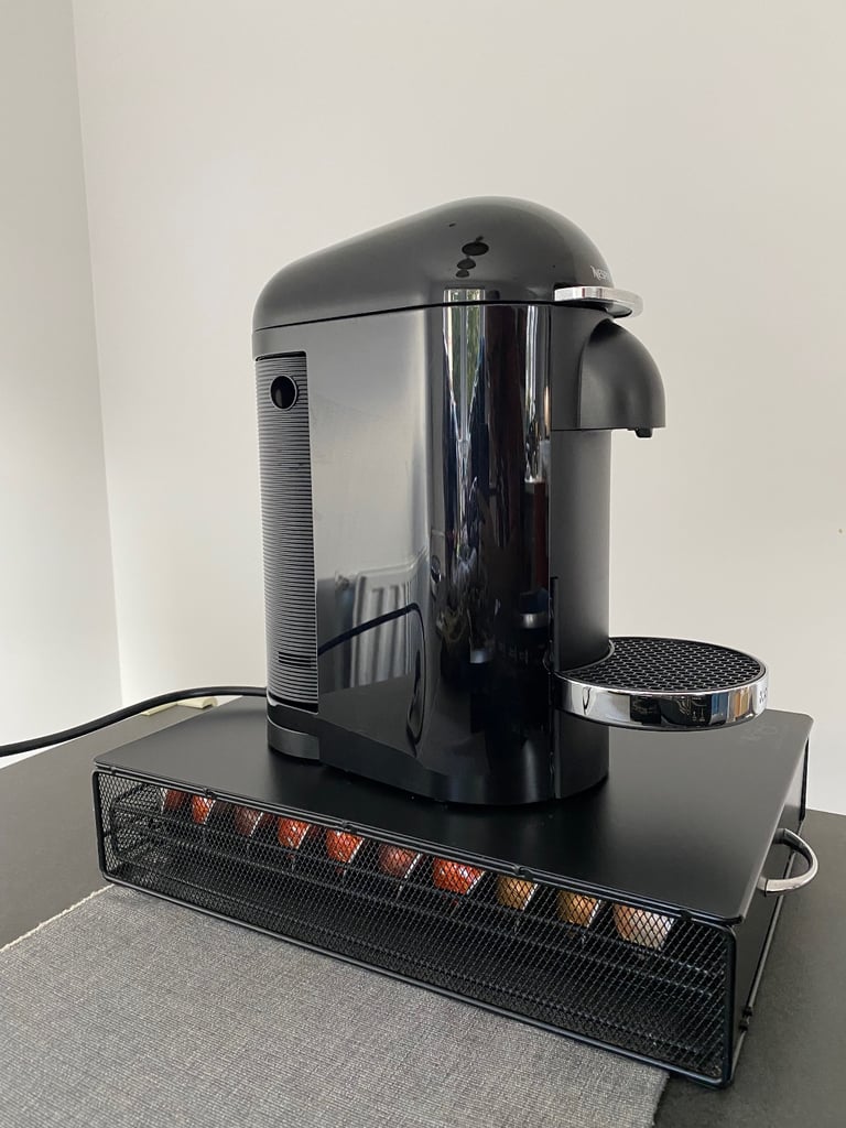Nespresso Vertuo Plus Coffee Machine by Krups, Piano Black 