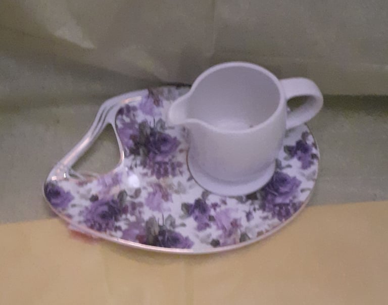 image for Cream tea plate with cream jug 