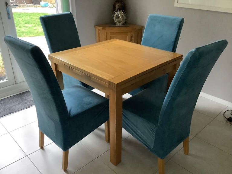 image for Oak dining table and 4 chairs