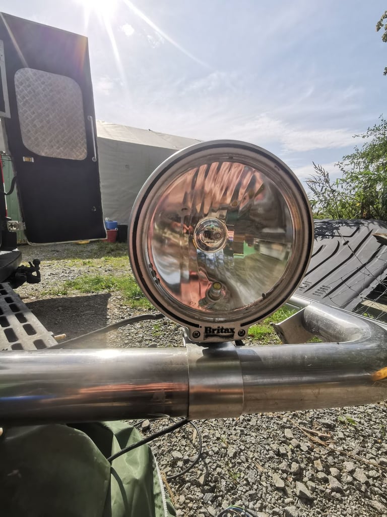 Stainless steel spot light bar and lights