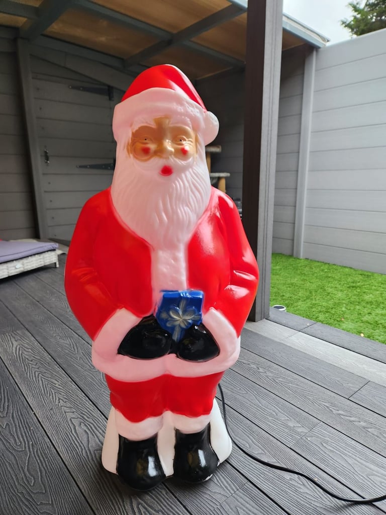 image for Plastic Indoor/Outdoor Light Up Santa