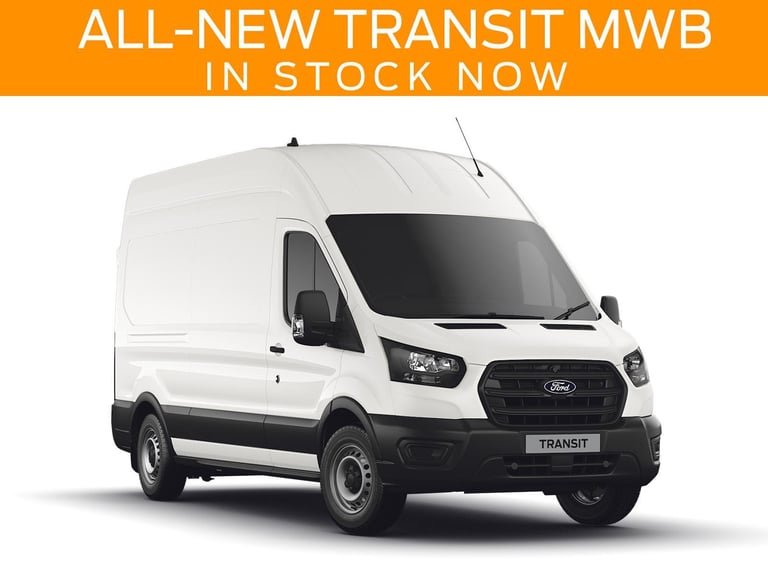 BRAND NEW Ford Transit 350M L2 H3 Leader Van 2.0L 130PS 6 Speed in Frozen White