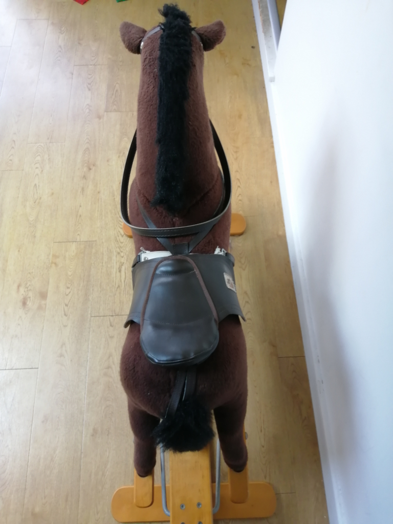 Vintage solid wood base large Mamas and Papas Rocking Horse