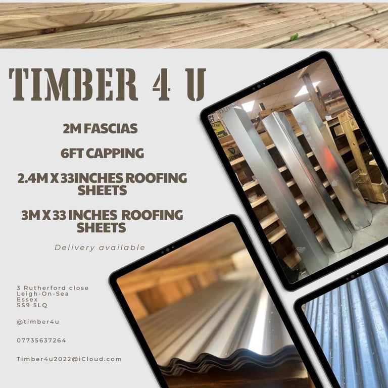 Roofing sheets - scaffold boards - pallet wood and so much more 