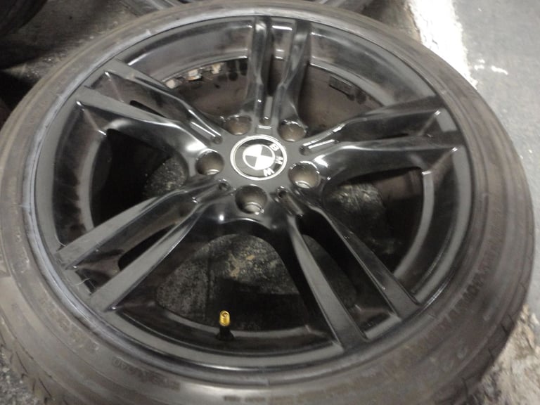 BMW M SPORT 18 INCH ALLOY WHEELS 5x120 BMW BLACK ALLOY WHEELS