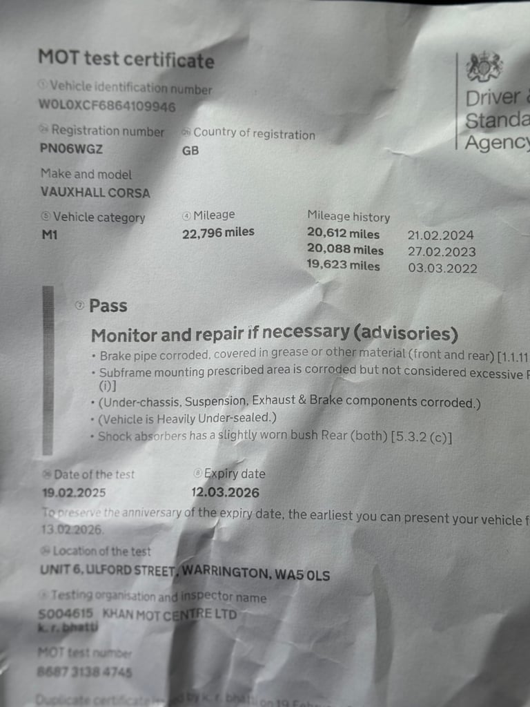 Vauxhall Corsa Extremely Low Mileage 