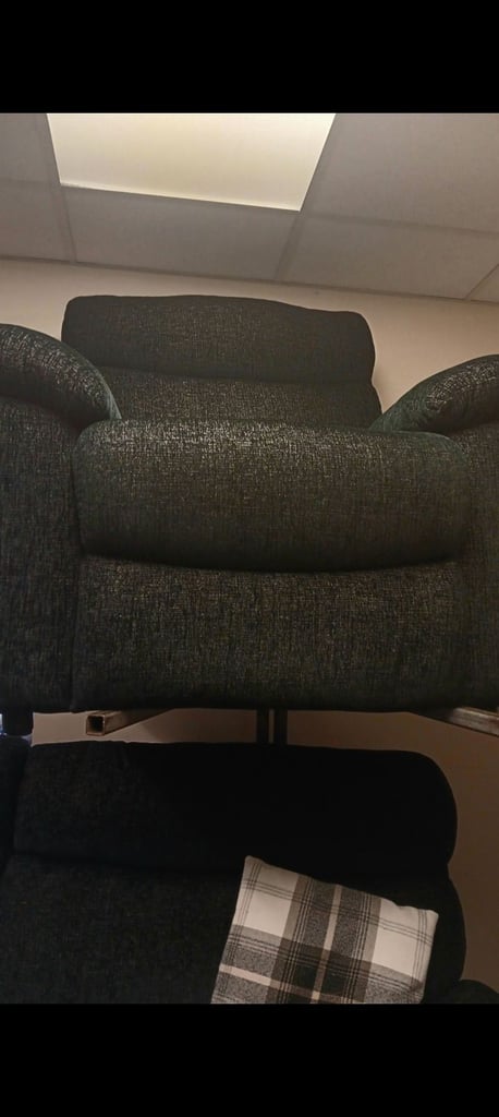 Black sofa plus chair