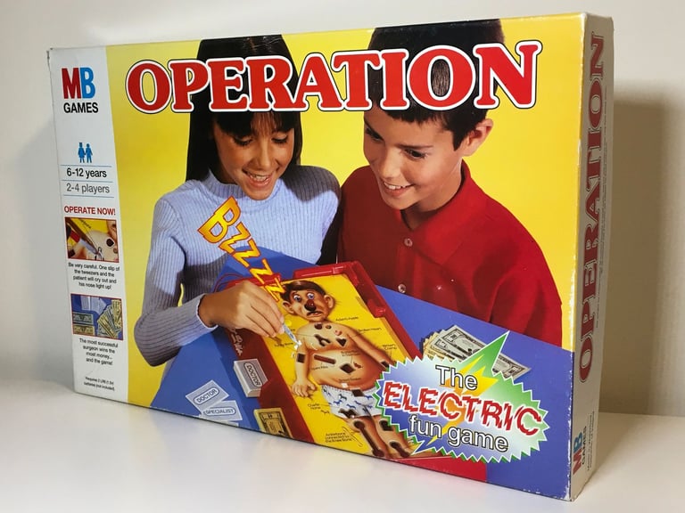 image for EXCELLENT CONDITION 1995 OPERATION ELECTRONIC VINTAGE BOARD GAME - MB GAMES - HASBRO
