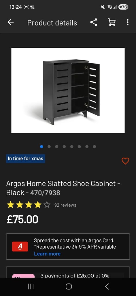 Shoe storage