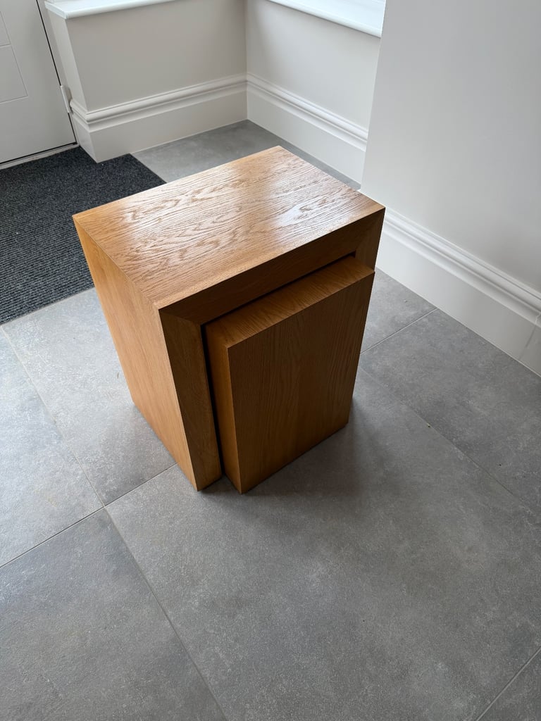 image for Oak Side Table and Cube