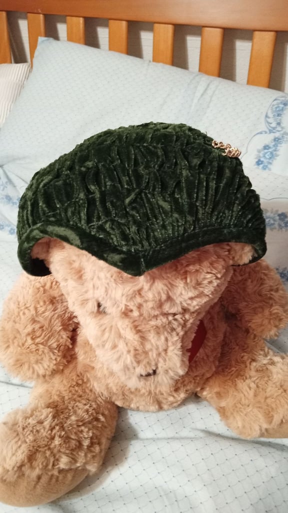 Green velvet original hat