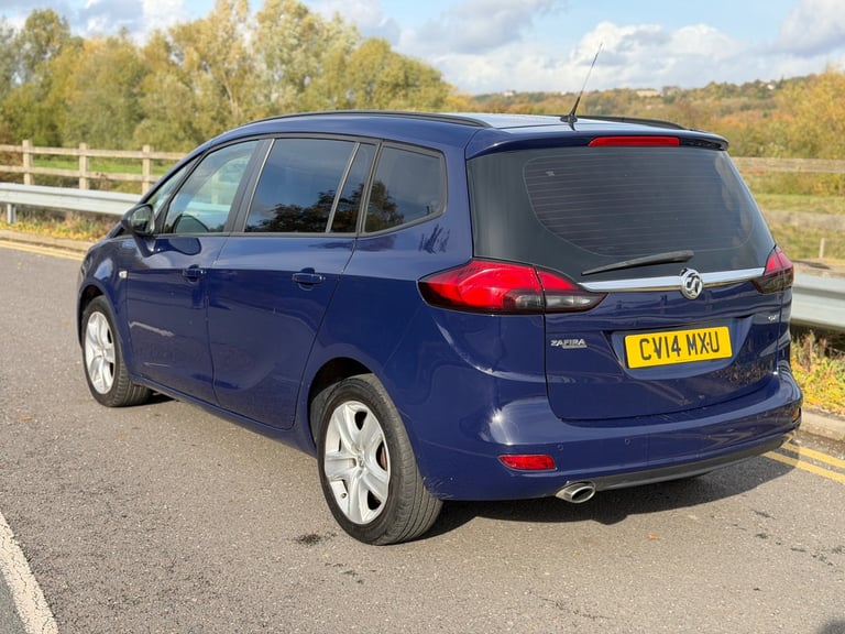 2014 VAUXHALL ZAFIRA TOURER 2.0 CDTI EXCLUSIV AUTOMATIC 7 SEATER BLUE 2 OWNERS