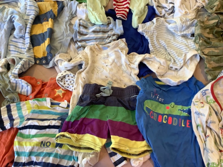 74 Items Baby Boy Clothes Bundle Age 0-3,3-6,6-9,9-12, 12-18 Months and 2 years