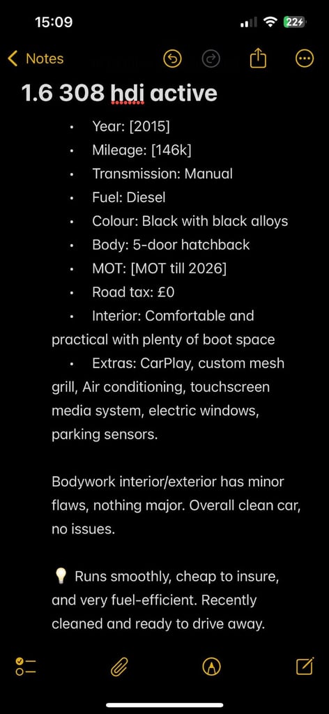 Peugeot, 308, Hatchback, 2015, Manual, 1560 (cc), 5 doors