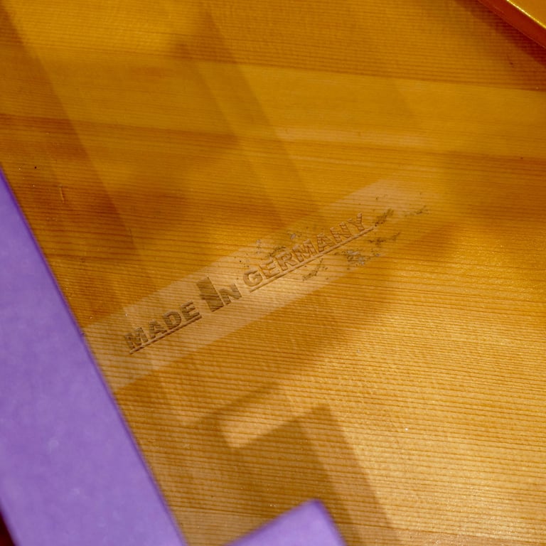 Bespoke Interior Square Grand Piano | Purple & Cream | Delivery, Stool, Tuning