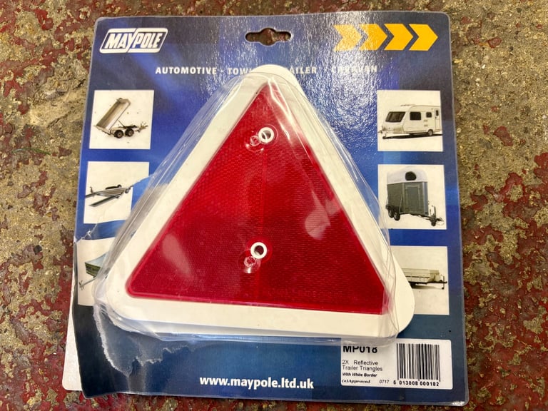 image for Trailer or caravan rear triangle reflectors 