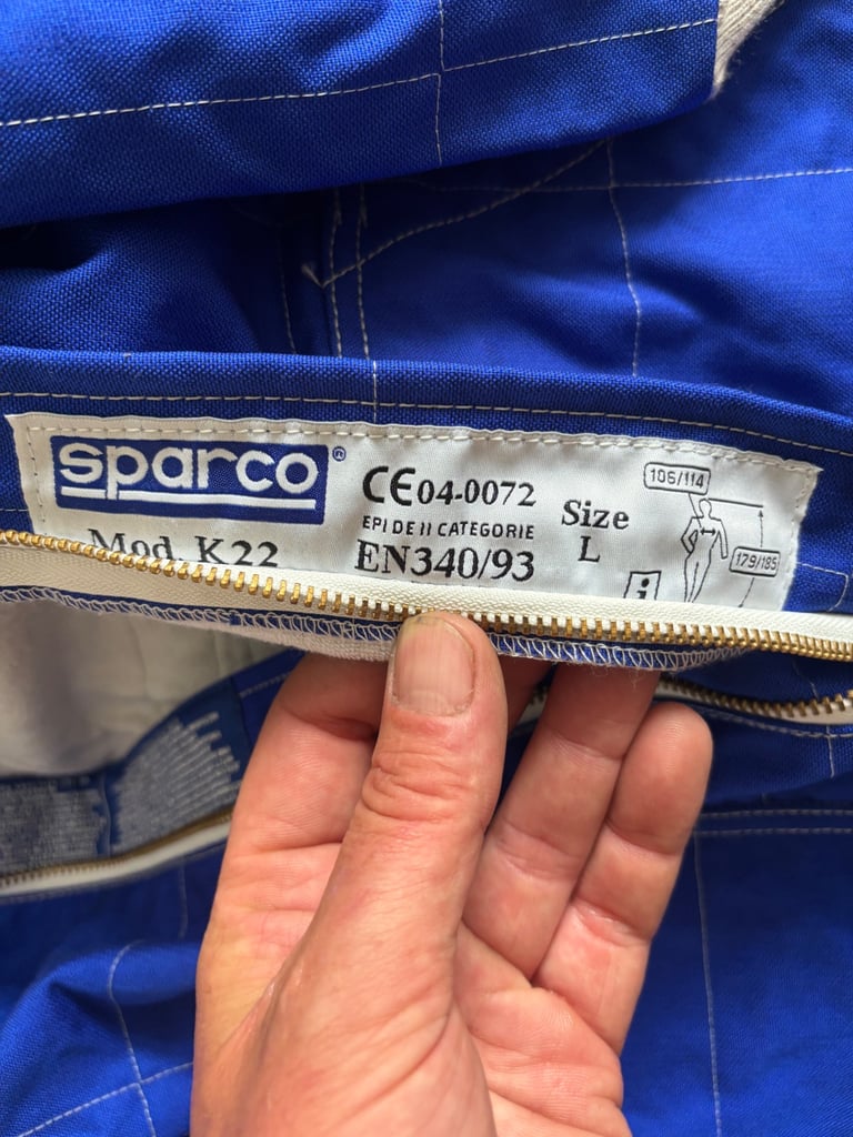 Sparco race suits (L) and (M)