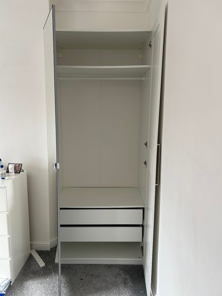 IKEA Pax double wardrobe with mirror door