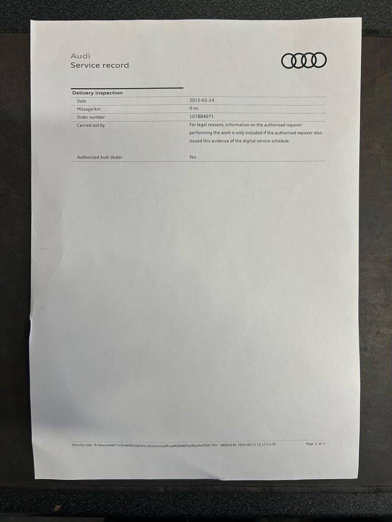 2015 Audi A4 2.0 TDI S line Euro 5 (s/s) 4dr SALOON Diesel Manual