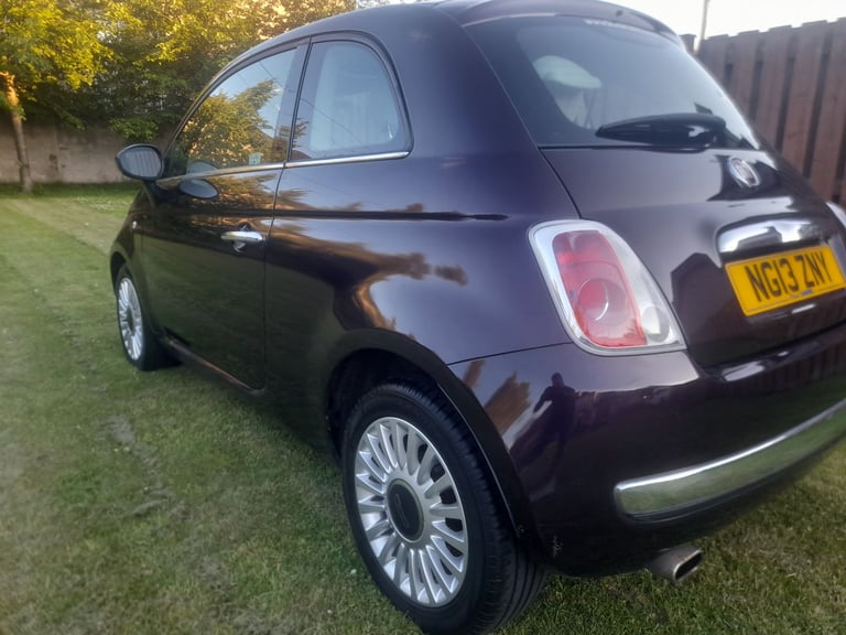 2013 FIAT 500 1.2i LOUNGE LIMITED PURPLE ULEZ FREE MOT  02/2026 SUPERB