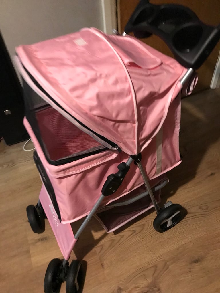Doogo pink dog/cat pram