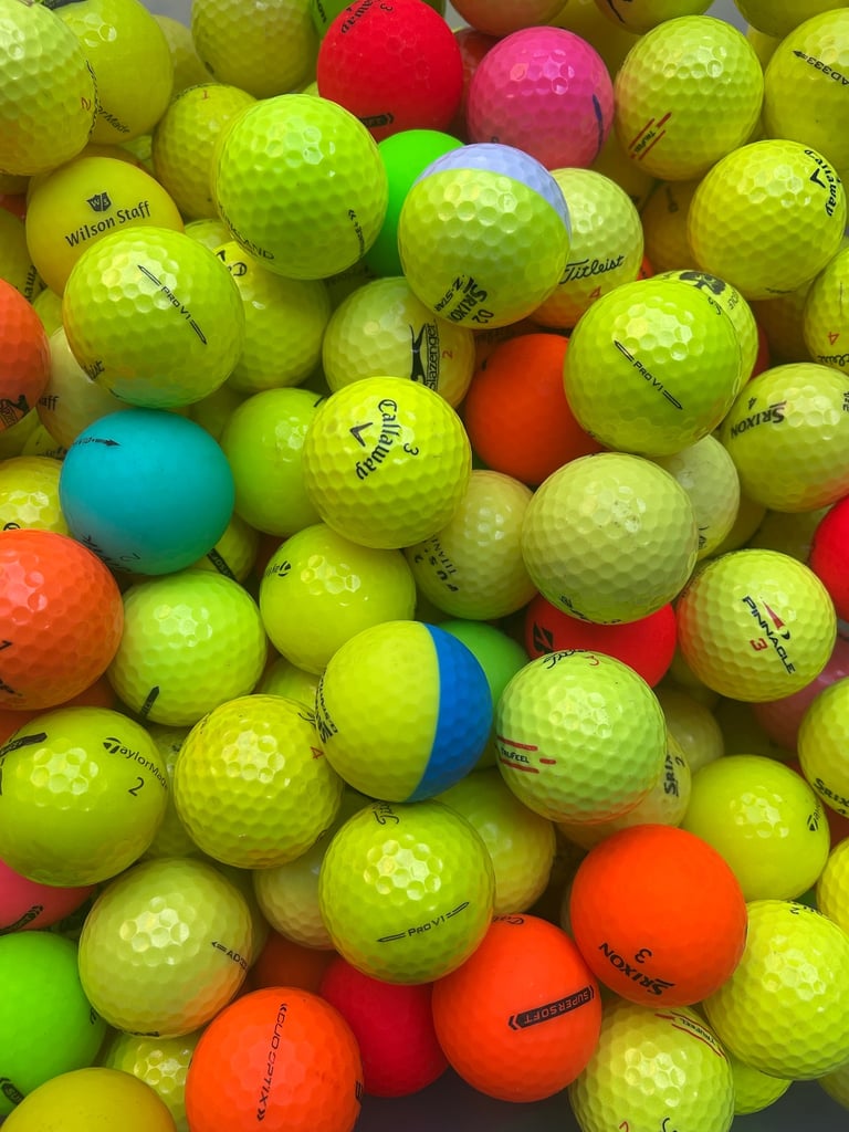 Coloured golf balls mixed brands 75p each 