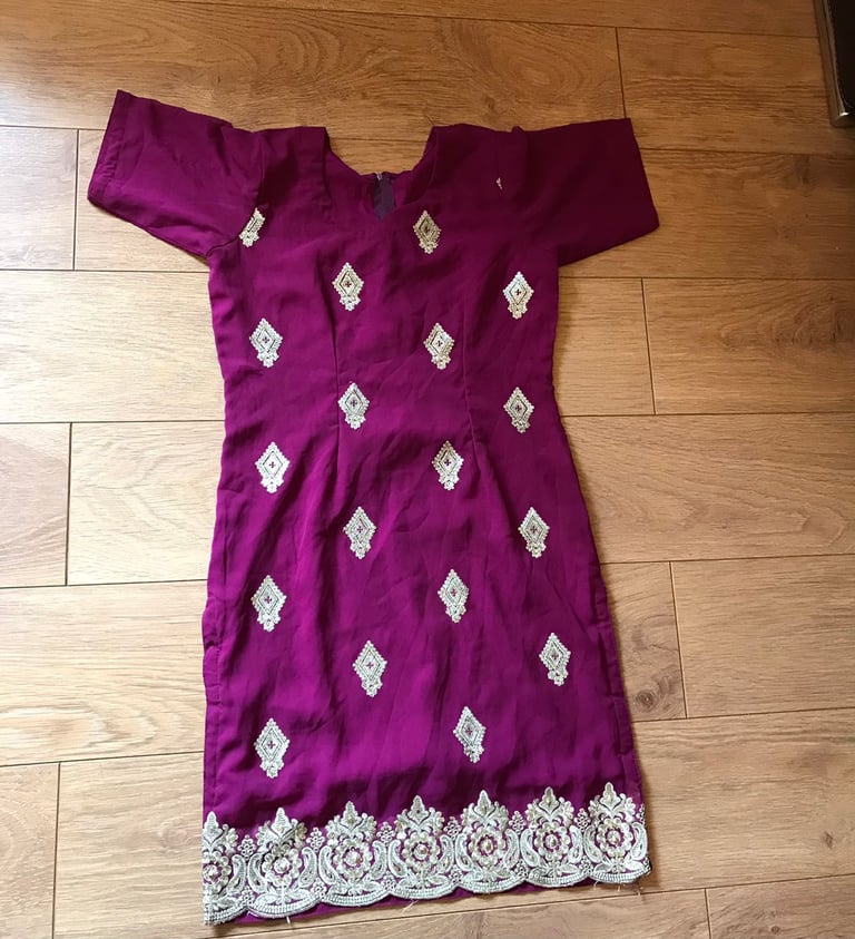 Beautiful plum and gold suit