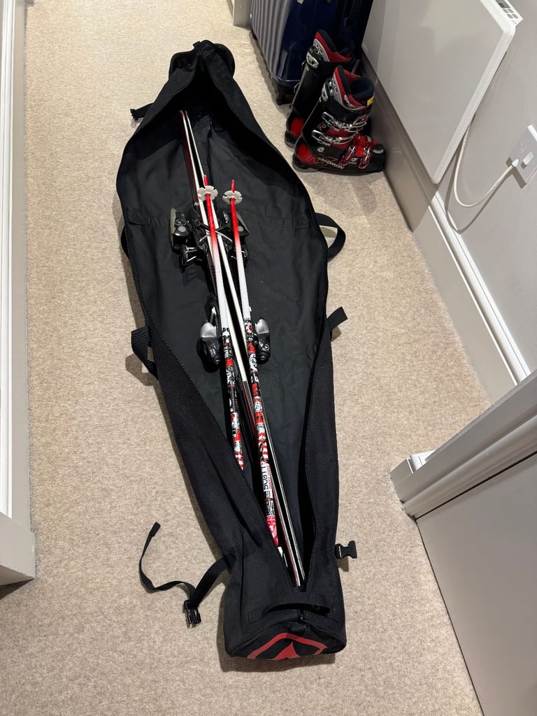image for Dynastar skis, Dynastar ski bag, Scott ski poles, Salomon boots (men, UK size 9)
