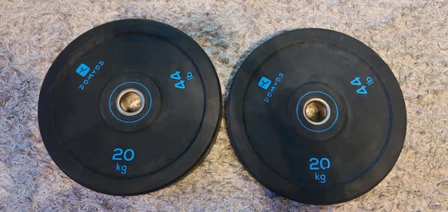 2x 20kg olympic bumper weight plates RRP £200 | in Worcester Park, London |  Gumtree