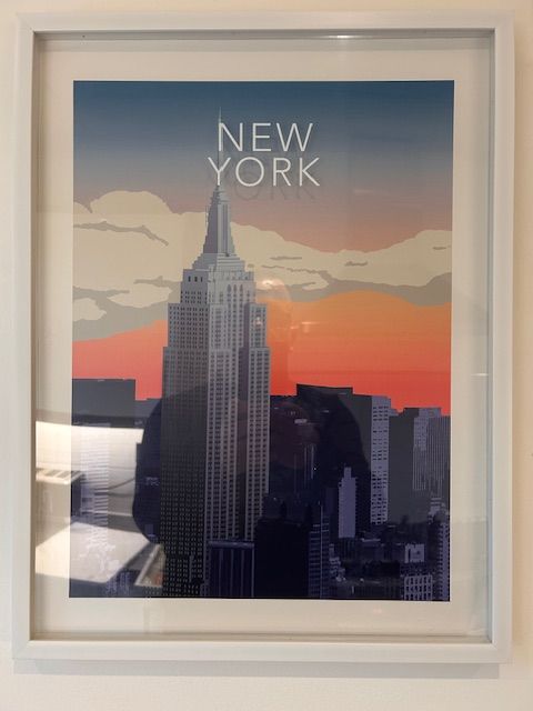 image for New York & Paris prints - white frame