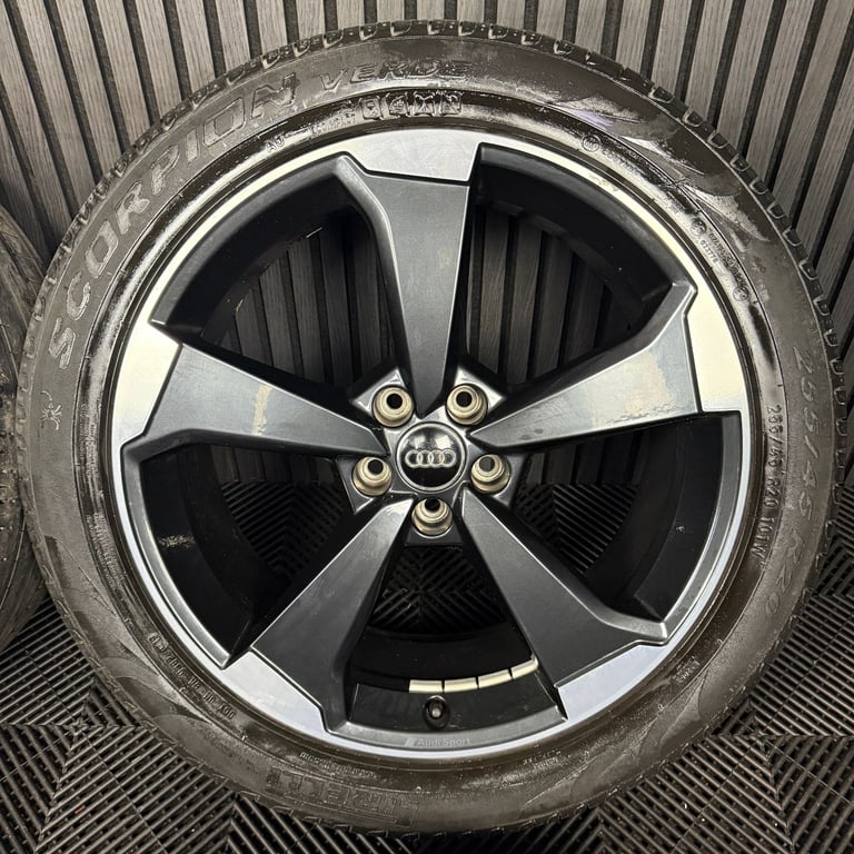 20'' GENUINE AUDI Q5 S LINE ROTOR BLACK EDITION ALLOY WHEELS ALLOYS TYRES
