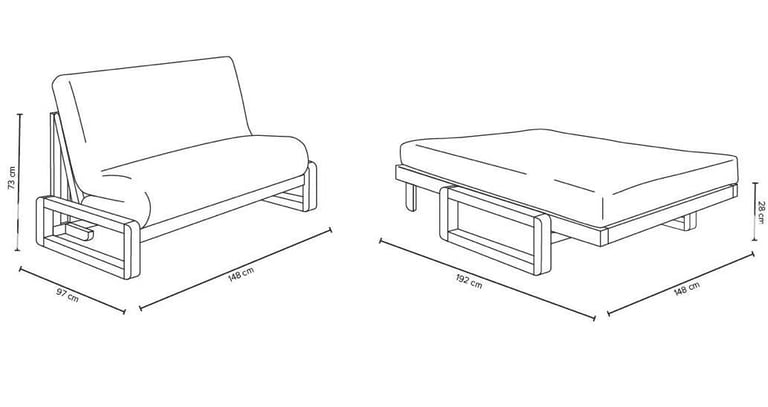 Futon Shop 2 seater futon bed
