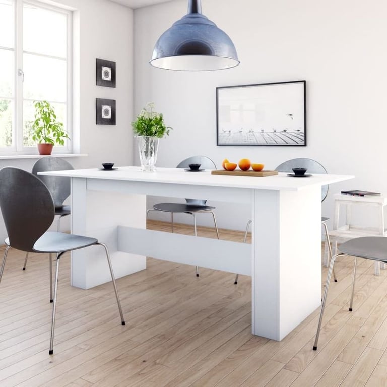 Free Debenhams White Dining Table – Modern & Sturdy (180 x 90 x 76 cm)